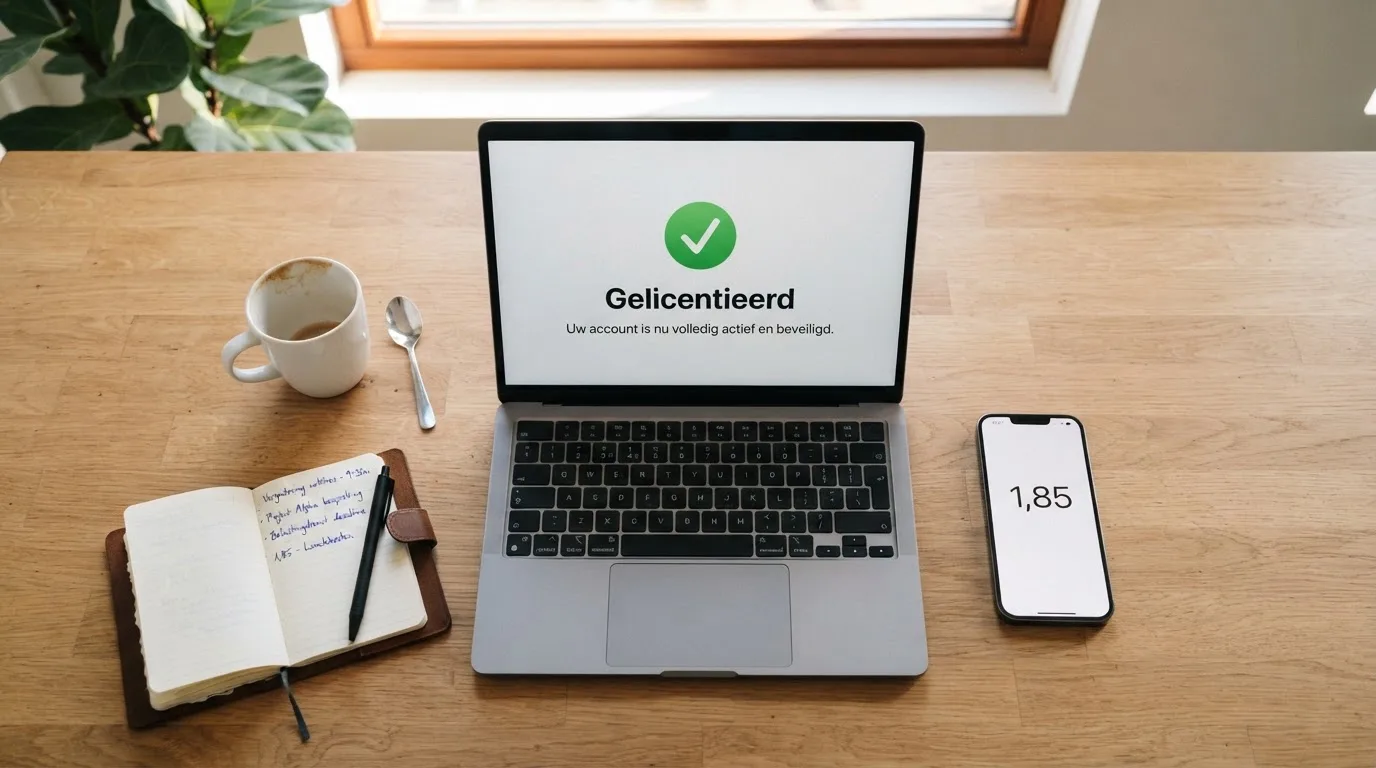 Een lege rechtszaal met houten banken in het ochtendlicht