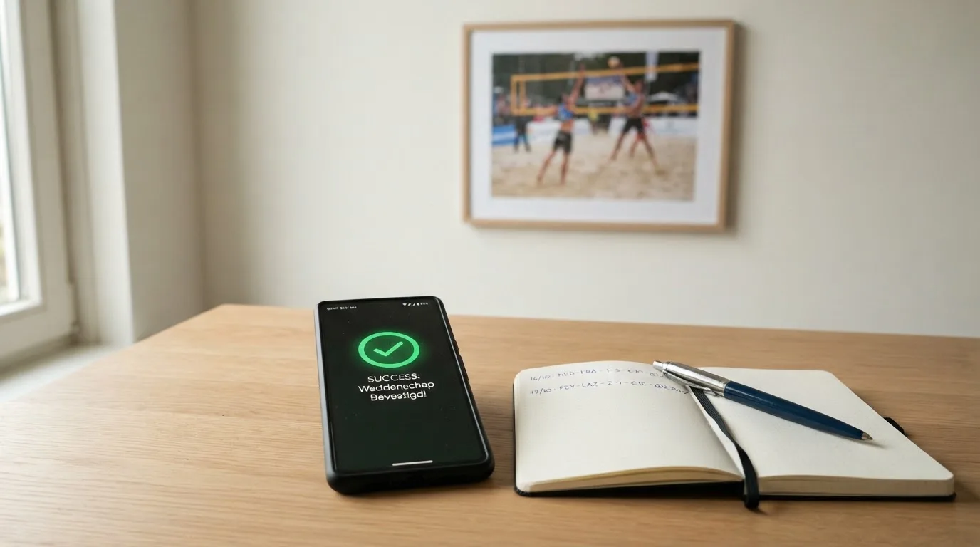 Een lege rechtszaal met houten banken in het ochtendlicht